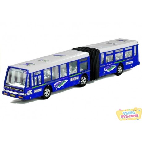 Didelis autobusas su priekaba 41,5cm mėlynas