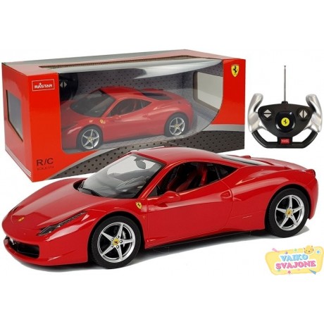 Pultu valdomas automobilis Ferrari Italia Rastar 1:14, raudonos spalvos