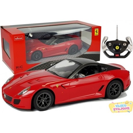 Pultu valdomas automobilis Ferrari 599 GTO Rastar 1:14, raudonos spalvos