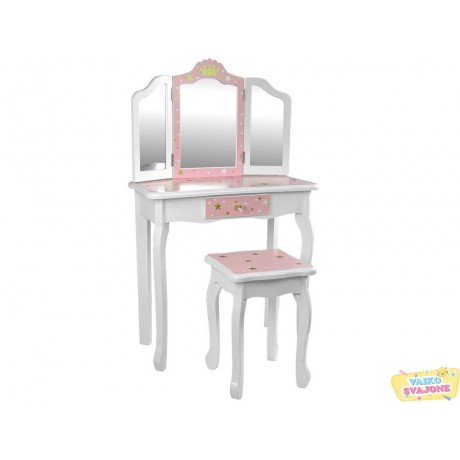 Vaikiškas kosmetinis staliukas rožinis 100 cm