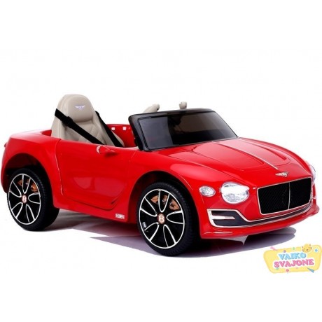 Elektromobilis vaikams Bentley Raudonas lakuotas