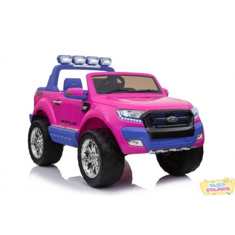 Elektromobilis vaikams Ford Ranger 4x4 Rožinis su jutikliniu LCD MP4