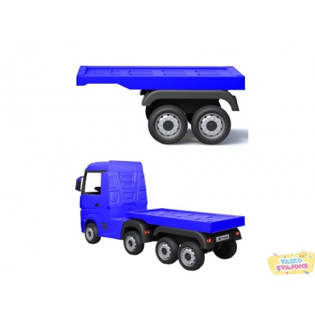 Priekaba elektriniam sunkvežimiui vaikams Mercedes Actros Mėlyna