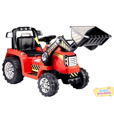 Elektrinis traktorius vaikams su kaušu ZP1005 Raudonas