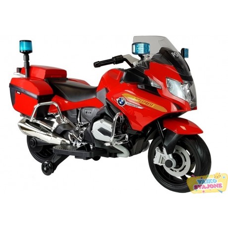 Elektrinis motociklas vaikams BMW R1200 policija Raudonas
