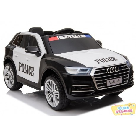 Elektromobilis vaikams Audi Q5 Policija Juodas