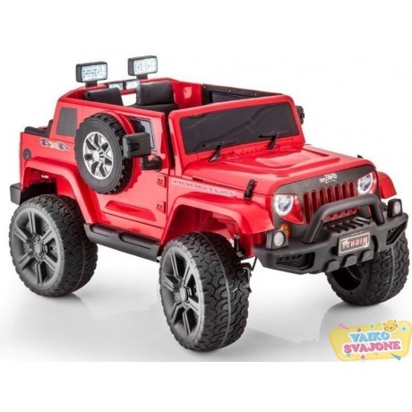 Elektromobilis vaikams Jeep HL1668 4x4 Raudonas