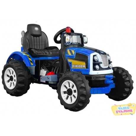Elektrinis traktorius vaikams Kingdom Mėlynas