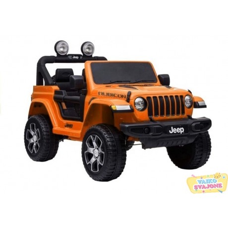 Elektromobilis vaikams Jeep Rubicon 4x4 Oranžinis
