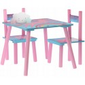 Vaikiškas stalas su 2 kėdėmis Vienaragis