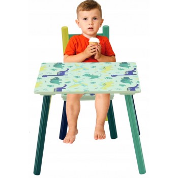 Vaikiškas stalas su 2 kėdėmis Dinozaurai