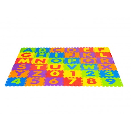 Didelis minkštas kilimėlis vaikams raidės ir skaičiai