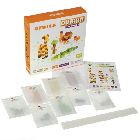 Medinė mozaika 3D medinis konstruktorius Cubika World „Afrika“