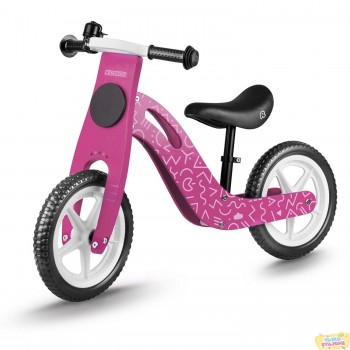 Medinis balansinis dviratis, rožinis