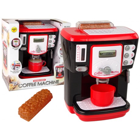 Automatinis kavos aparatas, juodai-raudonas